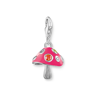 Silver charm pendant colourful fly agaric from the Charm Club collection in the THOMAS SABO online store