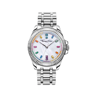 Watch for women Divine Rainbow with coloured stones silver-coloured from the  collection in the THOMAS SABO online store