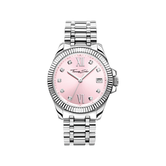 Watch for women Divine Pink with white stones silver-coloured from the  collection in the THOMAS SABO online store