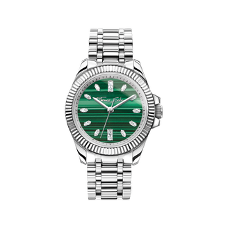 Silver ladies' watch Divine Jewellery Stone with green malachite from the  collection in the THOMAS SABO online store
